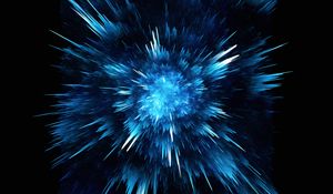 Preview wallpaper abstraction, blue, lines, explosion, dark