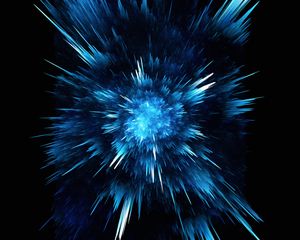 Preview wallpaper abstraction, blue, lines, explosion, dark