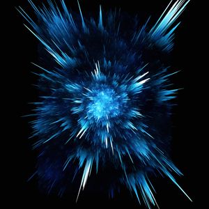 Preview wallpaper abstraction, blue, lines, explosion, dark