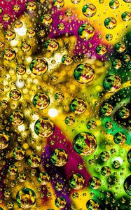Preview wallpaper abstraction, bubble, drops, colorful