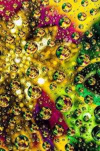 Preview wallpaper abstraction, bubble, drops, colorful