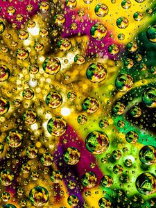 Preview wallpaper abstraction, bubble, drops, colorful