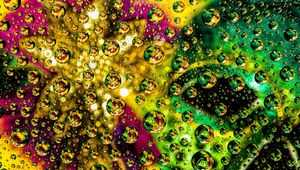 Preview wallpaper abstraction, bubble, drops, colorful