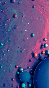 Preview wallpaper abstraction, bubbles, paint, colorful, texture