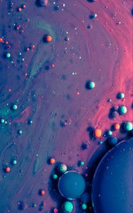 Preview wallpaper abstraction, bubbles, paint, colorful, texture