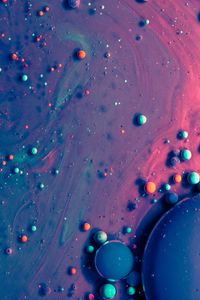Preview wallpaper abstraction, bubbles, paint, colorful, texture