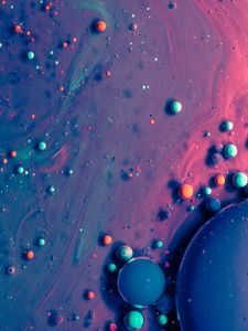 Preview wallpaper abstraction, bubbles, paint, colorful, texture