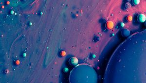 Preview wallpaper abstraction, bubbles, paint, colorful, texture