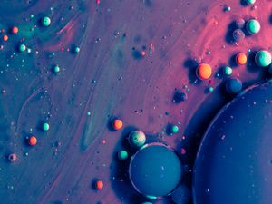 Preview wallpaper abstraction, bubbles, paint, colorful, texture