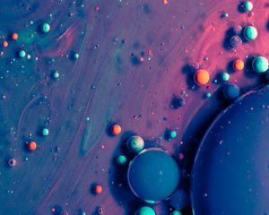 Preview wallpaper abstraction, bubbles, paint, colorful, texture