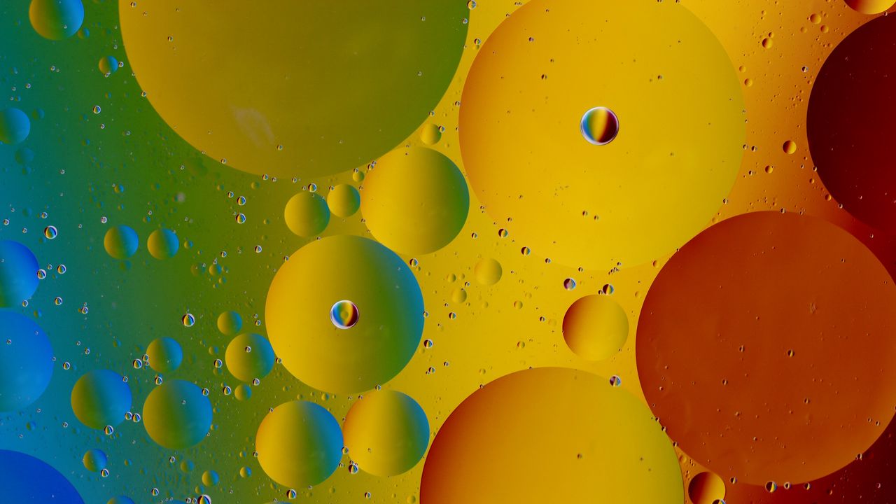 Wallpaper abstraction, circles, bubbles, gradient hd, picture, image