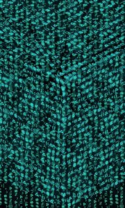 Preview wallpaper abstraction, cube, green, black, illusion