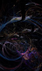 Preview wallpaper abstraction, dark, lines, spots
