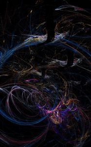 Preview wallpaper abstraction, dark, lines, spots