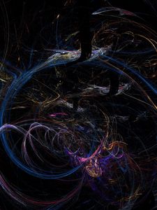 Preview wallpaper abstraction, dark, lines, spots