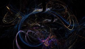 Preview wallpaper abstraction, dark, lines, spots