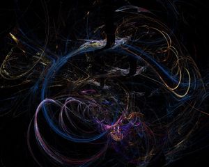 Preview wallpaper abstraction, dark, lines, spots