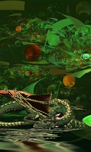 Preview wallpaper abstraction, dragon, background