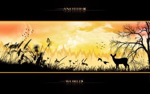 Preview wallpaper abstraction, drawing, animals, black