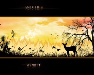 Preview wallpaper abstraction, drawing, animals, black