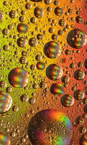 Preview wallpaper abstraction, drops, bubbles, colorful