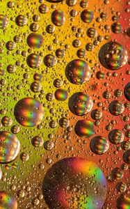 Preview wallpaper abstraction, drops, bubbles, colorful