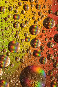 Preview wallpaper abstraction, drops, bubbles, colorful