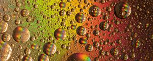 Preview wallpaper abstraction, drops, bubbles, colorful