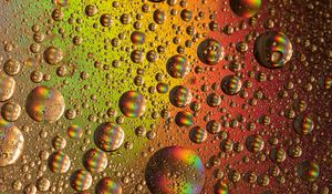 Preview wallpaper abstraction, drops, bubbles, colorful