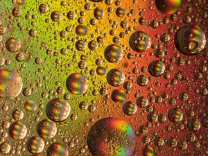 Preview wallpaper abstraction, drops, bubbles, colorful