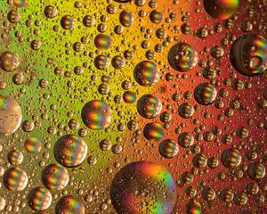 Preview wallpaper abstraction, drops, bubbles, colorful