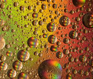 Preview wallpaper abstraction, drops, bubbles, colorful