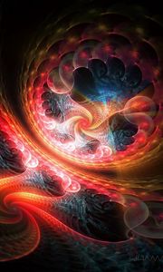 Preview wallpaper abstraction, flowering, lines, fractal