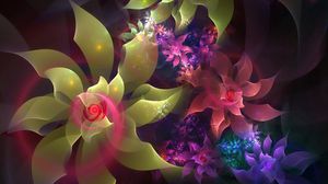 Preview wallpaper abstraction, flowering, multicolored