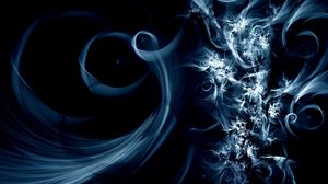 Preview wallpaper abstraction, fractal, light, night, blue