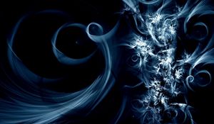 Preview wallpaper abstraction, fractal, light, night, blue
