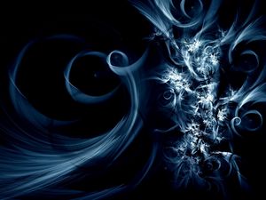 Preview wallpaper abstraction, fractal, light, night, blue