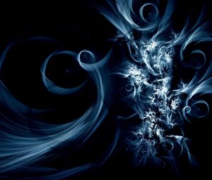 Preview wallpaper abstraction, fractal, light, night, blue