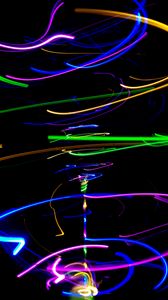 Preview wallpaper abstraction, glow, long exposure, multicolored