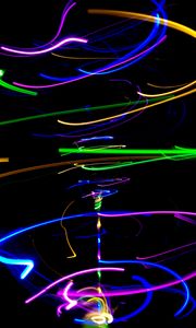 Preview wallpaper abstraction, glow, long exposure, multicolored