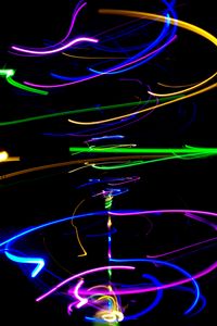 Preview wallpaper abstraction, glow, long exposure, multicolored