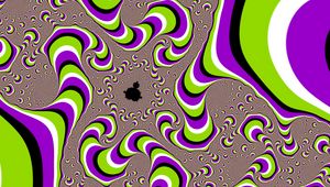 Preview wallpaper abstraction, illusion, purple, green, white