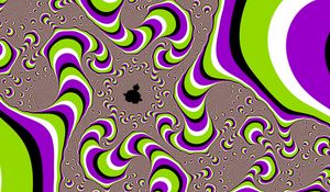 Preview wallpaper abstraction, illusion, purple, green, white