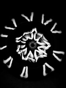 Preview wallpaper abstraction, kaleidoscope, bw, light, motion, motion blur