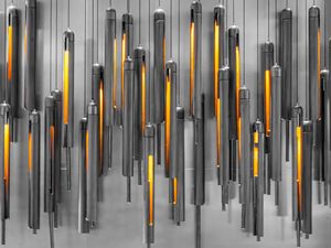 Preview wallpaper abstraction, light, lamps, design, metal