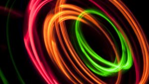 Preview wallpaper abstraction, light, rings, colorful, long exposure