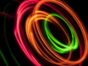 Preview wallpaper abstraction, light, rings, colorful, long exposure