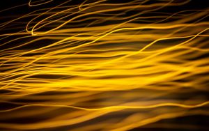 Preview wallpaper abstraction, lines, light, blur, yellow