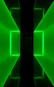 Preview wallpaper abstraction, neon, square, green