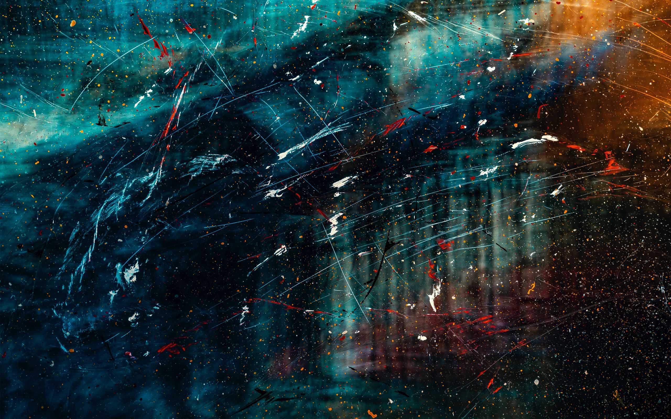 Download wallpaper 2560x1600 abstraction, paint, splashes, scratches ...